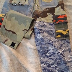 Its Rock Multicolor Camouflage Cargo Pants Multi-Pocket Cotton Blend One Size