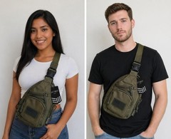 East West U.S.A. Tactical Sling Bag Military Green Crossbody Pack New With Tags