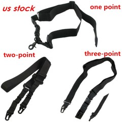 Tactical 1/2/3 Point Adjustable Bungee Rifle Gun Sling Strap for Airsoft Hunting
