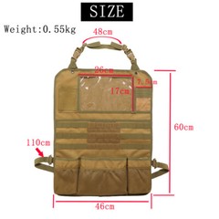 Tactical Scorpion Gear MOLLE Car Auto Truck Seat Back Storage Organizer Ipad