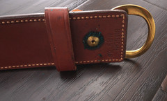 Vintage Bianchi #B3 Brown Ranger Duty Gun Belt Size 36 Made In USA