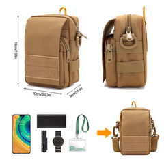 Tactical Molle Pouch EDC Multi-purpose Belt Waist Pack Bag Utility Phone Pocket