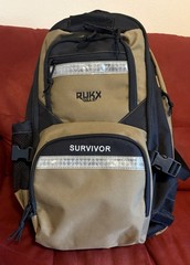 ATI RUKX Gear Survivor Hunting Backpack 600D Polyester Tan/Black 20″x11″x 10″