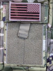OCP Long Multicam Hooded Zip Woobie Jacket BAF+ Flag Patch