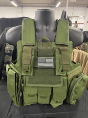 Black Multicam Camouflage Tactical Vest Plate Carrier Military Camo – Adjustable
