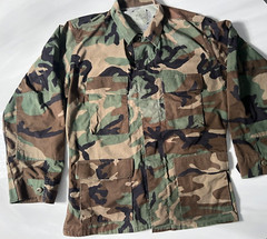 Military Jacket BDU Adult M Short Woodland Camouflage Combat Armed Forces