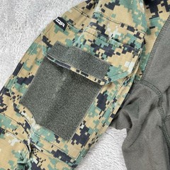 CQR Combat Shirt Mens Large Woodland MARPAT Tactical 1/4 Zip Airsoft Hunting