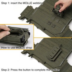 IDOGEAR Tactical 9mm 5.56 Magazine Pouch Kangaroo Mag Carrier MOLLE Open Top
