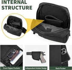 Crossbody Shoulder Bag for Men Sling Bag Tactical Crossbody Handgun Holster Bag