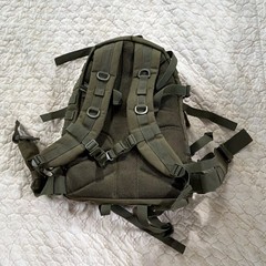 Highland Tactical Green MOLLE Tactical Backpack 20L Nylon Zip Padded Straps