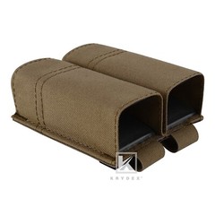 KRYDEX Tactical Double Stack 9mm Pistol Magazine Pouch Belt MOLLE Mounted Coyote