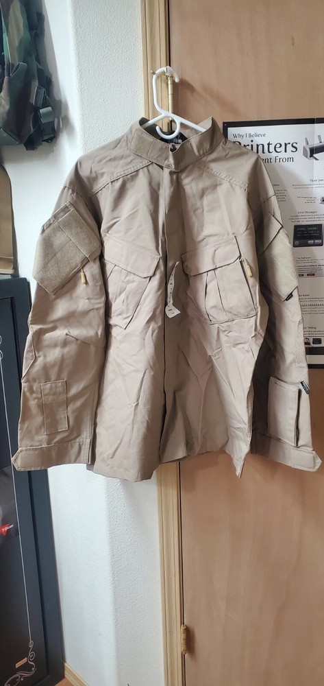 Tru-Spec XTREME Tactical/Hunting Shirt, LARGE LONG BDU ACU KHAKI SFLCS CRYE