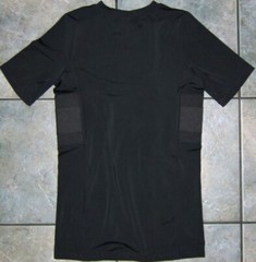 LN Black Gray Stone Concealment V-Neck Compression SS Shirt Men’s SMALL S