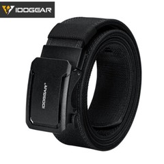 IDOGEAR Tactical Belt with Metal Ratchet Adjustable Buckle 1.75″ 1000D Nylon BK
