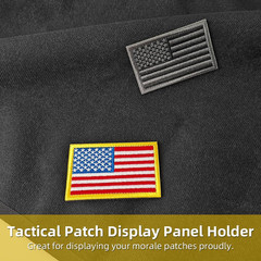 Tactical Patch Wall Board,Collapsible Tactical Patch Display, Hook and Loop