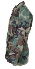 GI M81 Woodland BDU Shirt Nyco/Twill Genuine Issue Size Large Long
