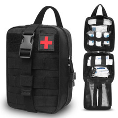BLACK Tactical MOLLE Rip Away EMT First Aid IFAK Pouch Medical Empty Bag Pouch