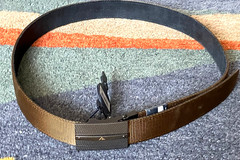New RIDGECUT X-Large 1.5″ Ratcheting Tactical Belt in Dark Khaki Nylon/Leather