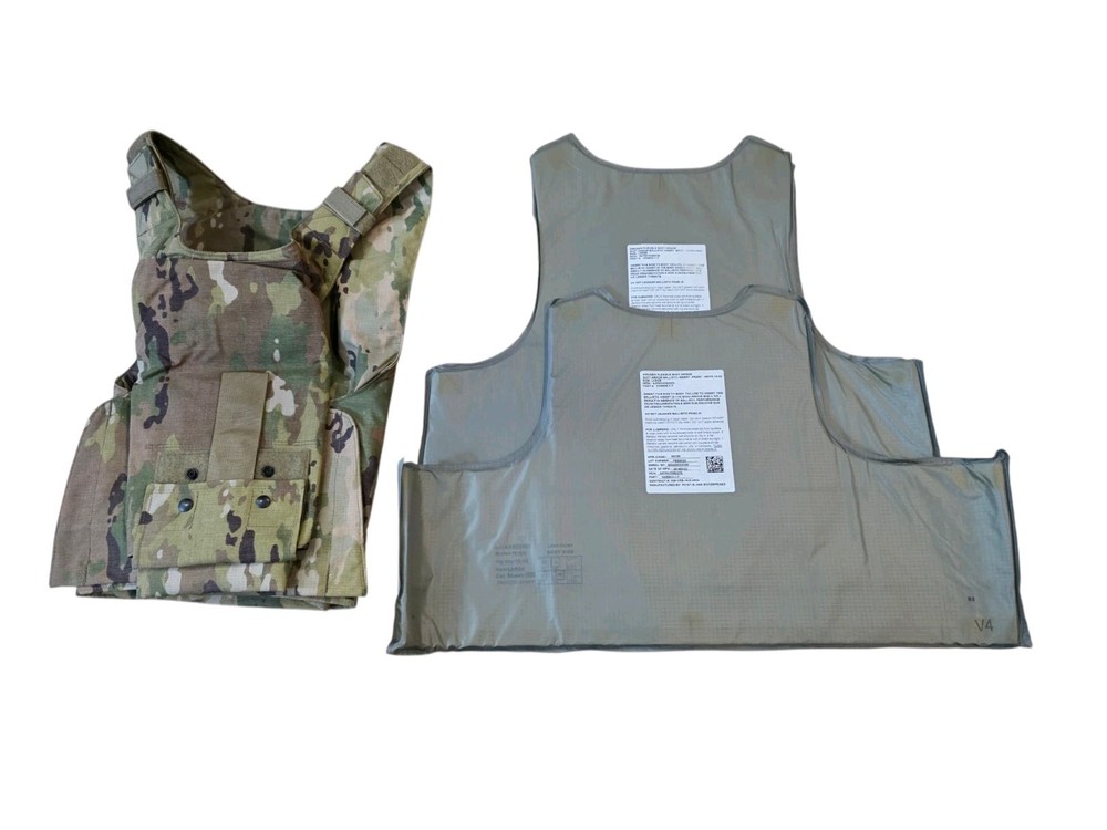 Aircrew Air Warrior OCP Flexible Body Armor Vest LARGE With Soft Inserts