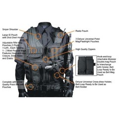 Military Tactical Vest Molle Adjustable Army Assault Combat Plate Carrier Black