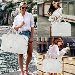 Weekender Bag for Women Travel Duffel – Carry On Large, 9A-Off White