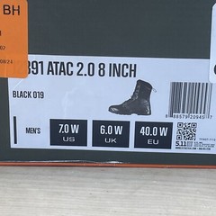 5.11 ATAC 2.0 8″ Mens Size 7W Black Sidezip Tactical Boots