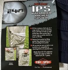 TRU-SPEC IPS Integrated Cargo/Belt Pocket Organizer Sys Blue Tactical LEFT New
