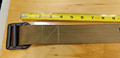 Tac Shield Belt Double Wall Webbing Coyote Brown Steel Buckle 1 3/4″ Wide Size S