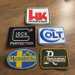 Glock HK Colt Mossberg Remington Firearms Guns Military Morale 2A Patch (5 Pack)