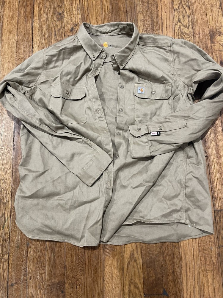 Carhartt Men’s Flame-Resistant (FR) Twill Long-Sleeve Shirt 2X