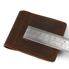 Genuine Leather Rifle Ammo Pouch Cartridge Case 5 Rounds Shell Wallet