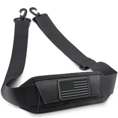 WYNEX Shoulder Strap Pad for Tactical Pouch, Universal Bag 2“ Strap, Black