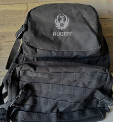 Ruger Adjustable Tactical 4 Pocket Large Backpack Black Outdoors Hiking Military
