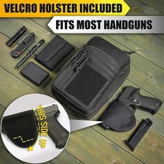 Tactical Quick Access Concealed Carry Pistol Bag Gun Holster Crossbody Sling Bag