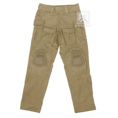 KRYDEX Gen3 Combat Uniform Set Tactical Shirt & Trousers & Knee Pads Khaki