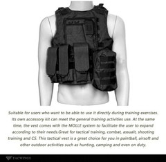 Tactical Vest Adjustable Quick Release Modular Military Vest Outdoor Training US