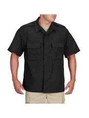 PROPPER F545638001 TACTICAL MENS SS RIPSTOP BDU COAT SHIRT XS REG BLACK NWT