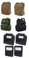 Tactical Scorpion 4 Pc Level III+ / AR500 Body Armor Plates Muircat Molle Vest