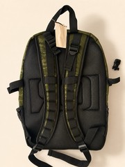 Runs Deep Tactical Green Black Nylon Tactical Backpack Zip Buckle Flag Patch