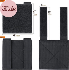 Molle Patch Panel,2/4 Pcs Tactical Hook&Loop Adapter Panel Morale Patch Board fo