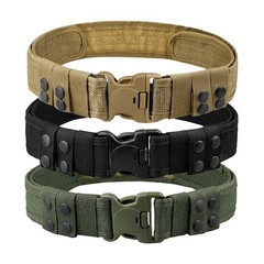 NEW Black Tactical EMT Security Police SWAT Duty Utility Belt Nylon Wide Waist