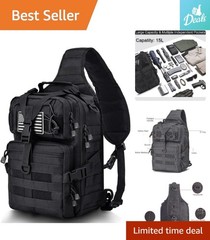 Water-Resistant 20L Tactical Sling Backpack for Outdoor Adventure & Everyday Use