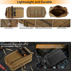 Tactical Molle Pouch EDC Multi-purpose Belt Waist Pack Bag Utility Phone Pocket
