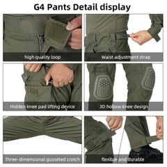 IDOGEAR G4 Combat Uniform Shirt & Pants Tactical BDU w/ pads Hunting Military