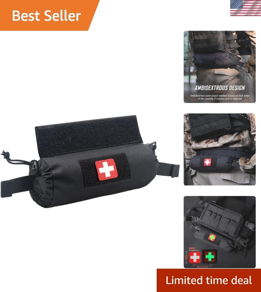 Tactical First Aid Drop Dump Pouch, Medical Trauma Roll Up Drop Pouch EMT IFA…