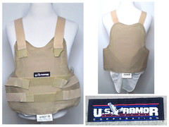 US Armor Tactical Vest Body Armor Khaki Size XLR Adjustable #W3287