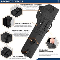 29″ Tactical Shotgun Rifle Scabbard Bag Shoulder Sling Case Holster Molle bag US