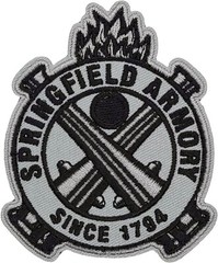 Springfield Armory Embroidered MORALE PATCH – 3.0 inch HOOK FASTENER BACKING