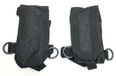 QTY (2) Military Style Black Buttstock Double Ammo Pouch Pocket – New in Bag