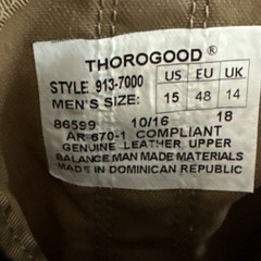 Thorogood Tactical /Hiking Boots SAW 1 Men’s 8″ AR-670-1 Coyote Brown, US 15 Men